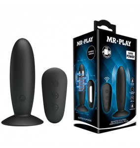 MR PLAY - Remote-Controlled Vibrating Anal Plug llll (Chargeable - Black)